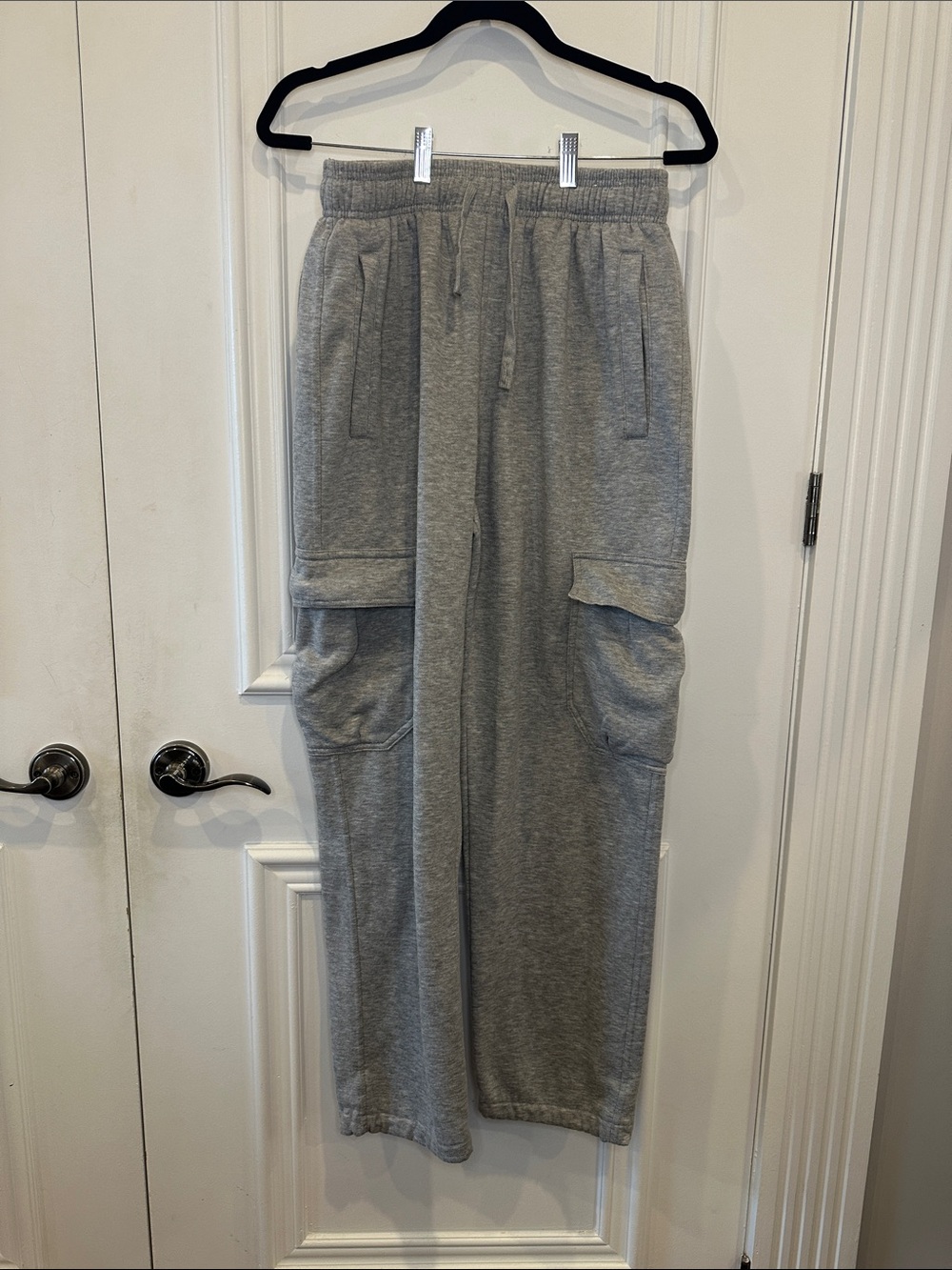 Men's Gray Cargo Sweatpants Joggers